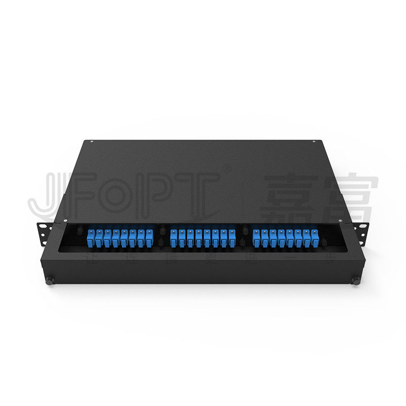 Fixed Rack Mount Fiber Patch Panel Front Cable Organizer With LC SC FC ST Pigtails