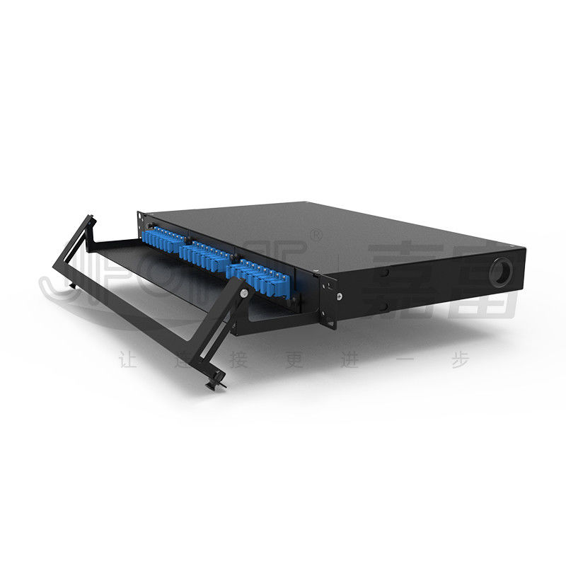 Fixed Rack Mount Fiber Patch Panel Front Cable Organizer With LC SC FC ST Pigtails