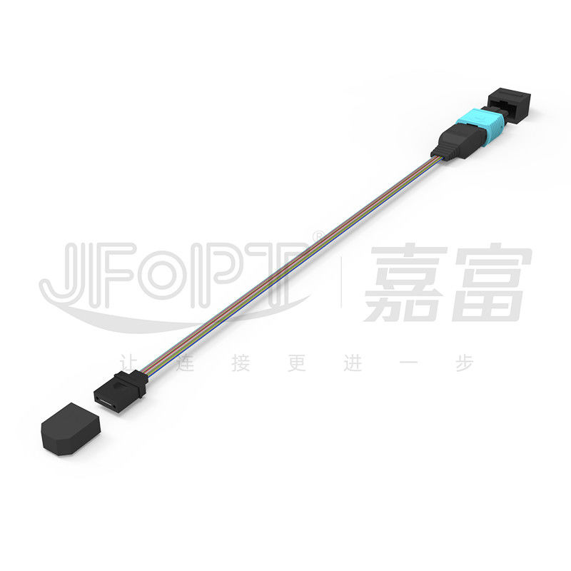 Ribbon Bare Fiber MPO Patch Cable 12 Core MPO-MT Flat Boot