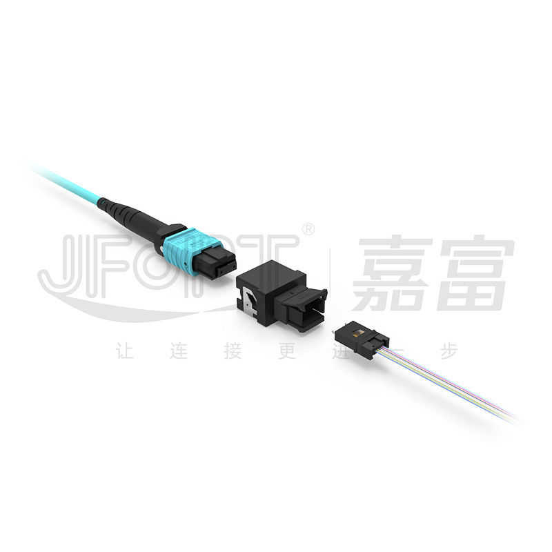 Ribbon Bare Fiber MPO Patch Cable 12 Core MPO-MT Flat Boot