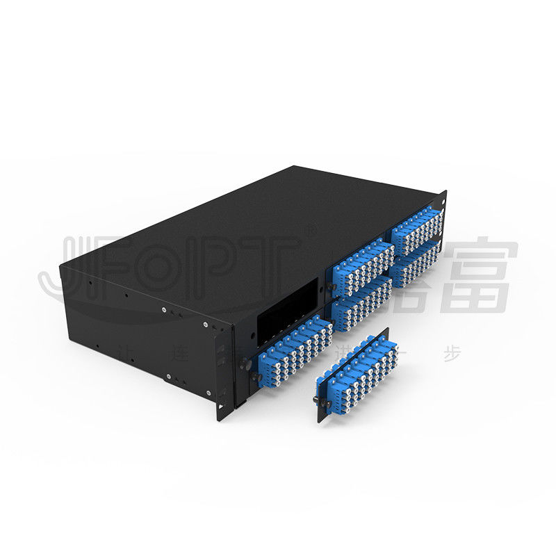 2U Sliding Rack Mount Fiber Patch Panel LC QX 196 Fibers Ultra Thin Fusion Splicing Tray