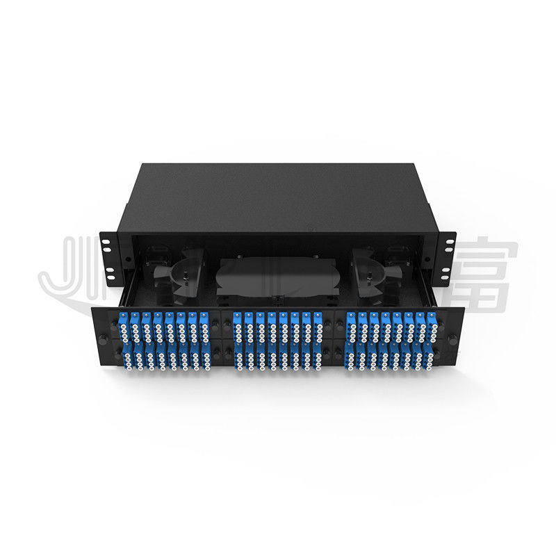 2U Sliding Rack Mount Fiber Patch Panel LC QX 196 Fibers Ultra Thin Fusion Splicing Tray