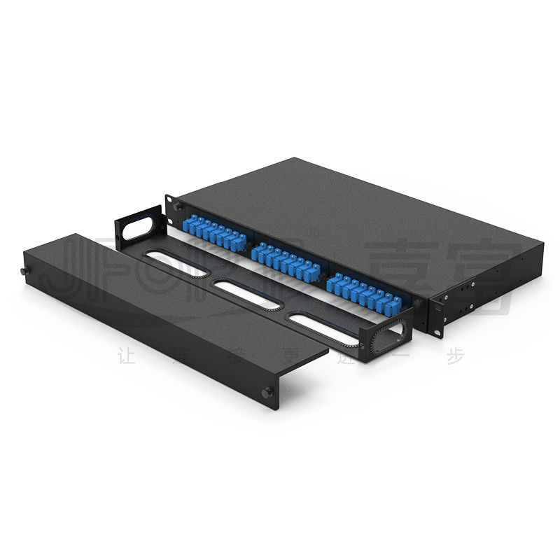 3 Adapter Sliding Patch Panel Fiber Distribution Box With 24 SC/UPC G652D LSZH Pigtails