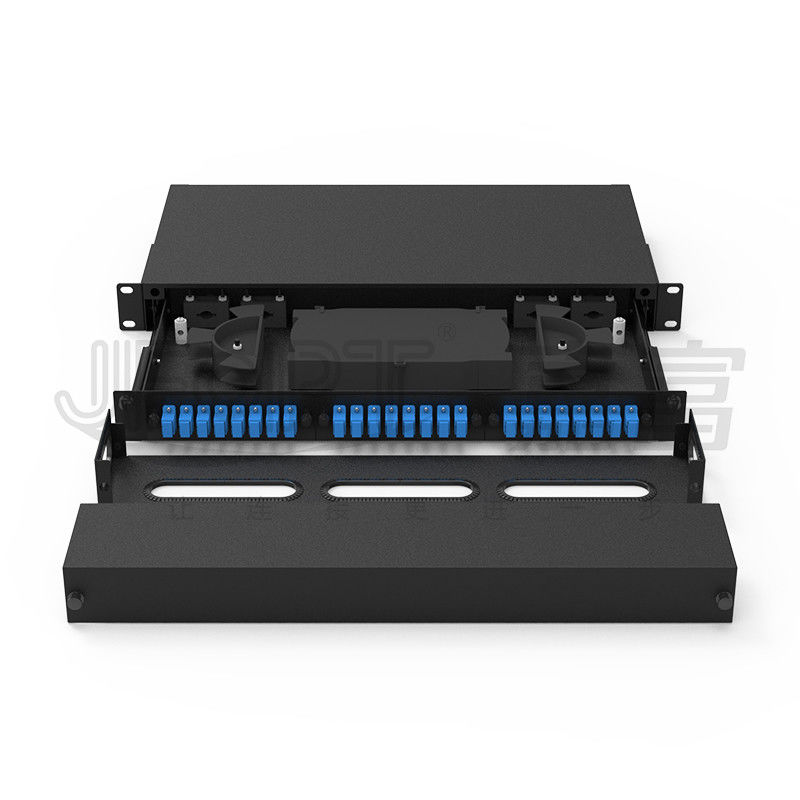 3 Adapter Sliding Patch Panel Fiber Distribution Box With 24 SC/UPC G652D LSZH Pigtails