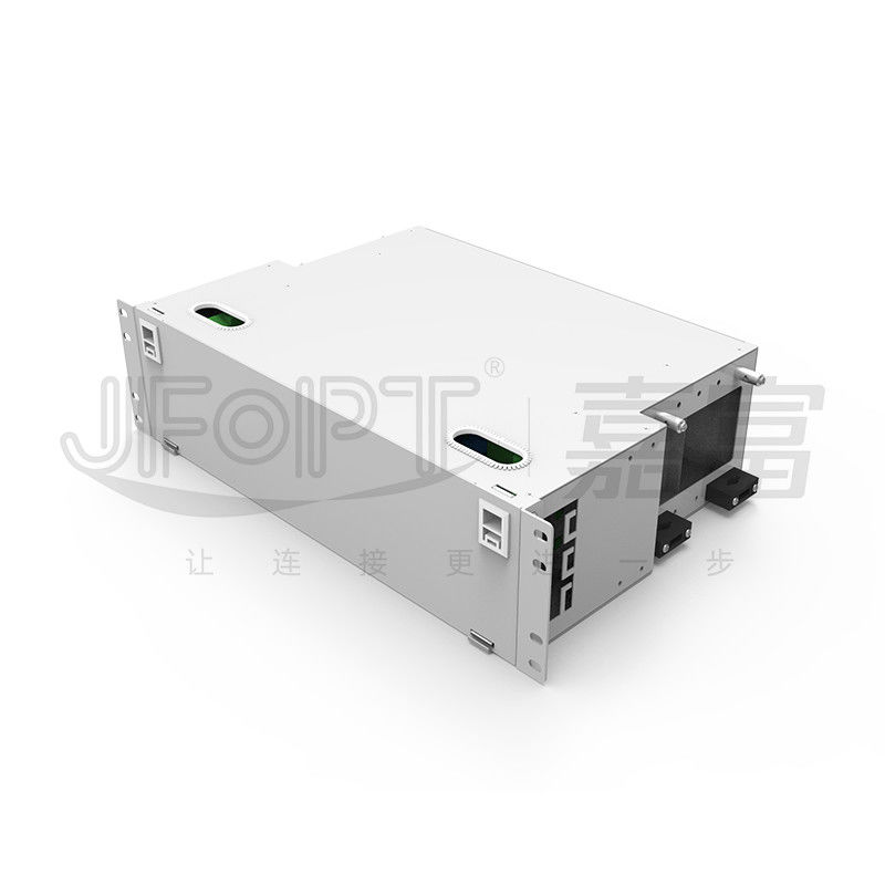 96 Core 3U Patch Panel LC DX ODF Fiber Box With 4 Modular Trays