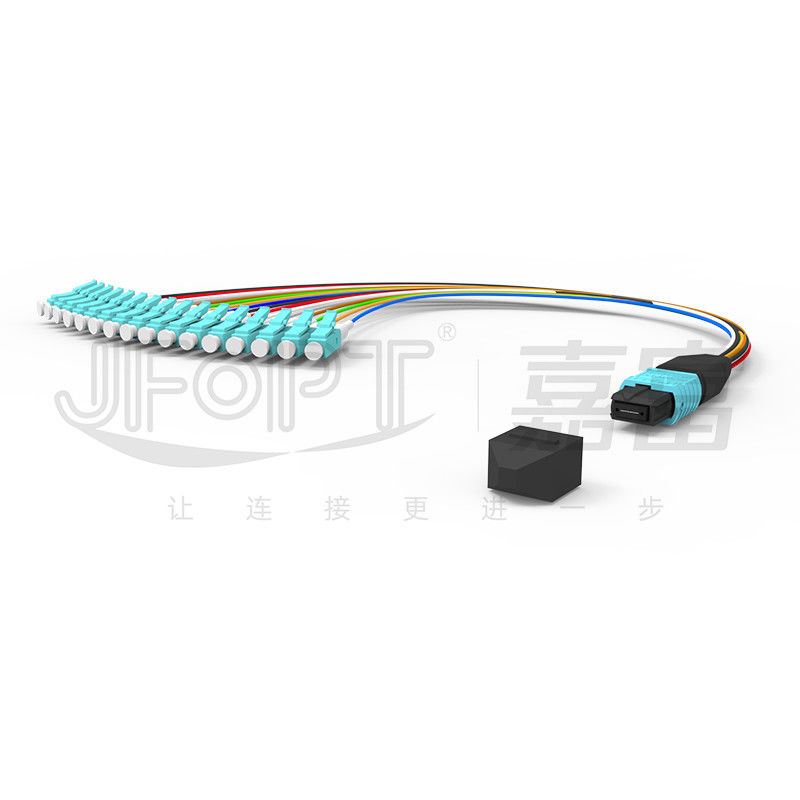 MTP-LC Patch Cord 16 Cores Multimode Low Loss OM3 OM4 Polarity A/AF For MPO Cassette