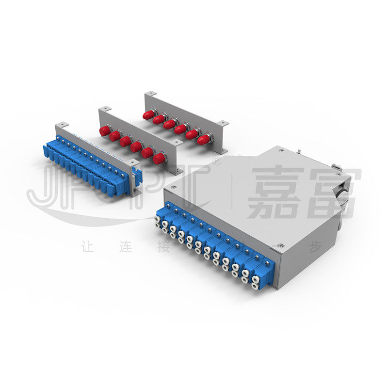 DIN Rail Fiber Optic Termination Box For SC LC FC ST Connectors Double Floor Fiber Storage Tray