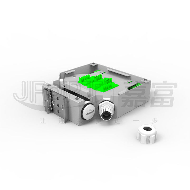 DIN Rail Fiber Optic Termination Box For SC LC FC ST Connectors Double Floor Fiber Storage Tray