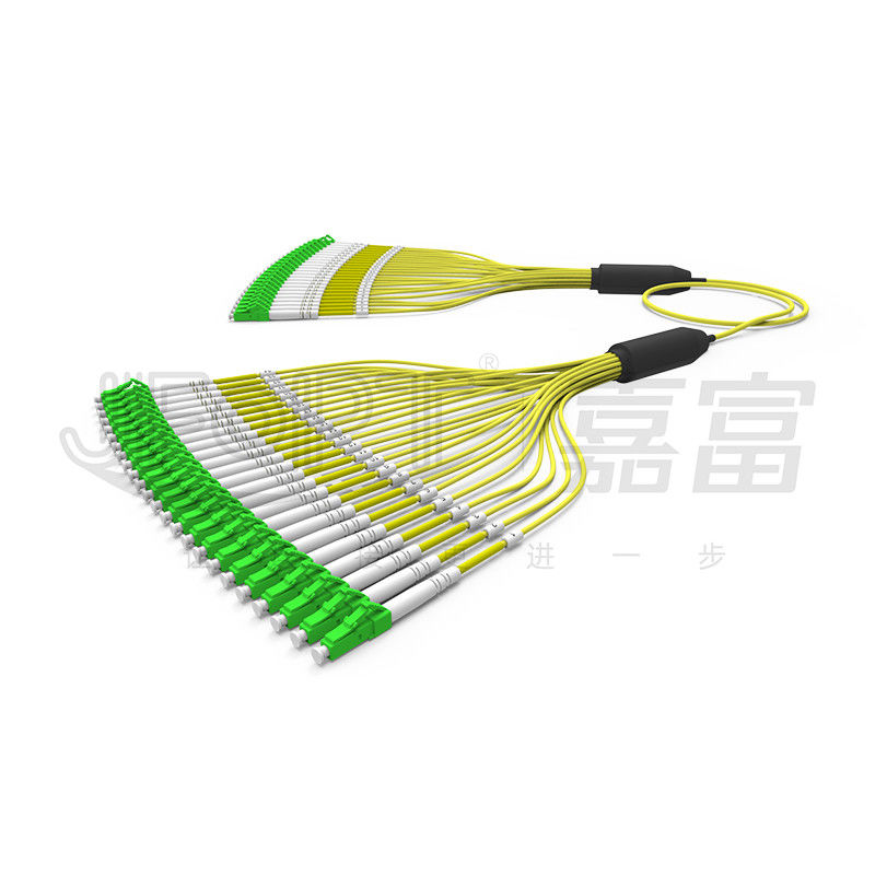 3.0mm Pre Terminated Fiber Optic Cable 24 Cores G657A1 Yellow Outer Sheath LC/APC Branch
