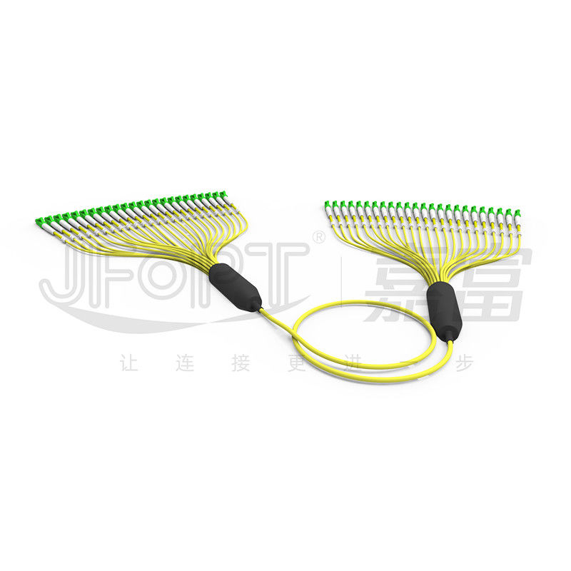 3.0mm Pre Terminated Fiber Optic Cable 24 Cores G657A1 Yellow Outer Sheath LC/APC Branch