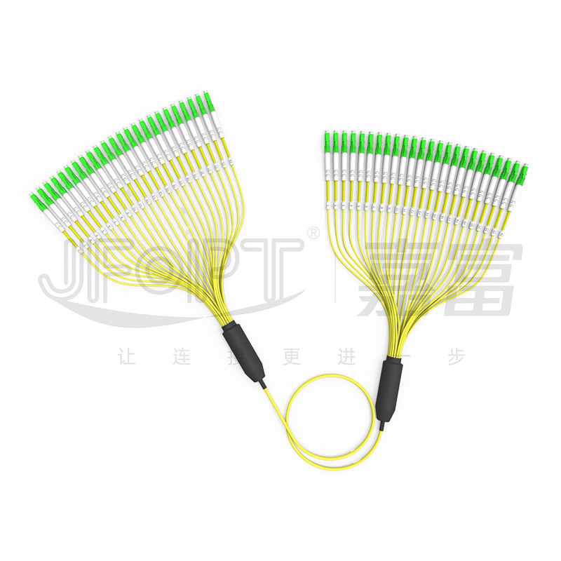 3.0mm Pre Terminated Fiber Optic Cable 24 Cores G657A1 Yellow Outer Sheath LC/APC Branch