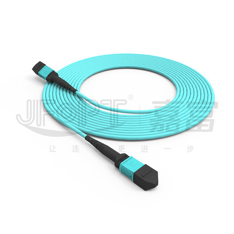 10 Gigabit MPO Trunk Cable 8/12 Cores Multimode Low Loss OM3/OM4 Type B Polarity