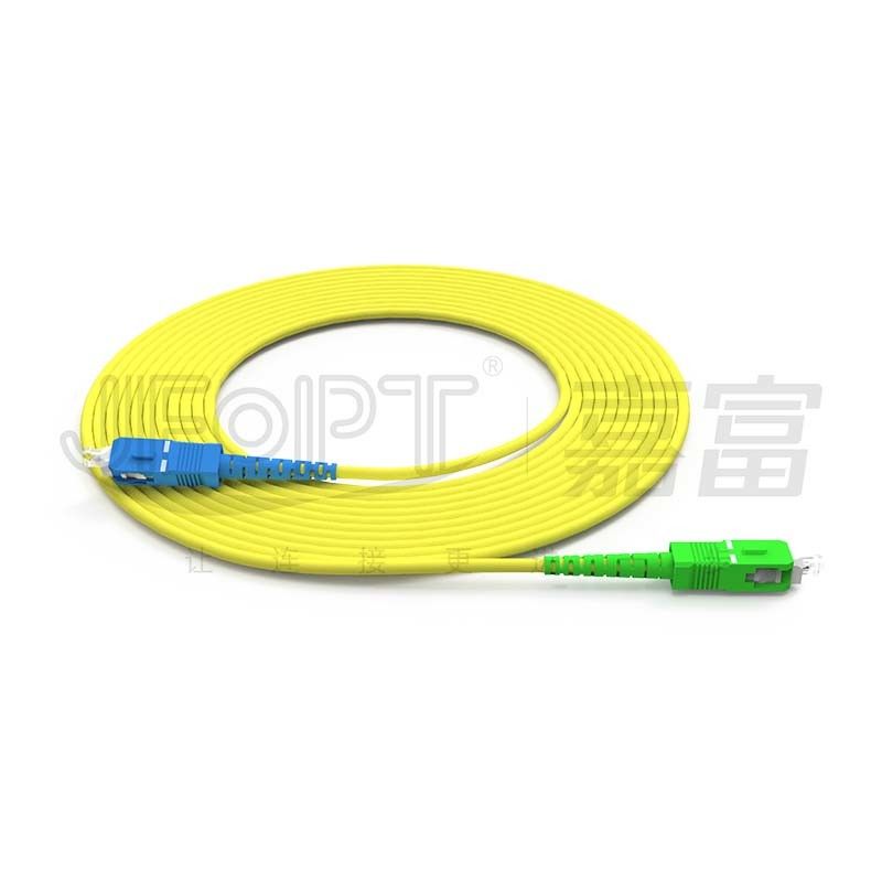 SC/FC/ST Fiber Optic Patch Cord Single-Mode/Multimode 2.0/3.0mm With Anti-Drop Dust Cap
