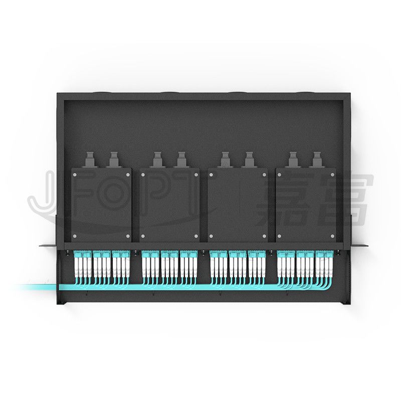 1U 19-Inch 4*24-Core MPO-LC MPO Cassette 96-Core MPO Distribution Box