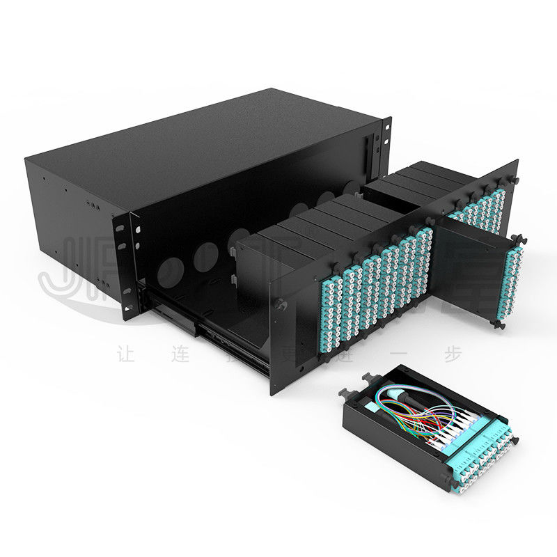 40/100G 3U 19-Inch 288-Core MPO Pull-Out Patch Panel MPO/PC-LC/UPC MM OM3/OM4 24-Core Module Box