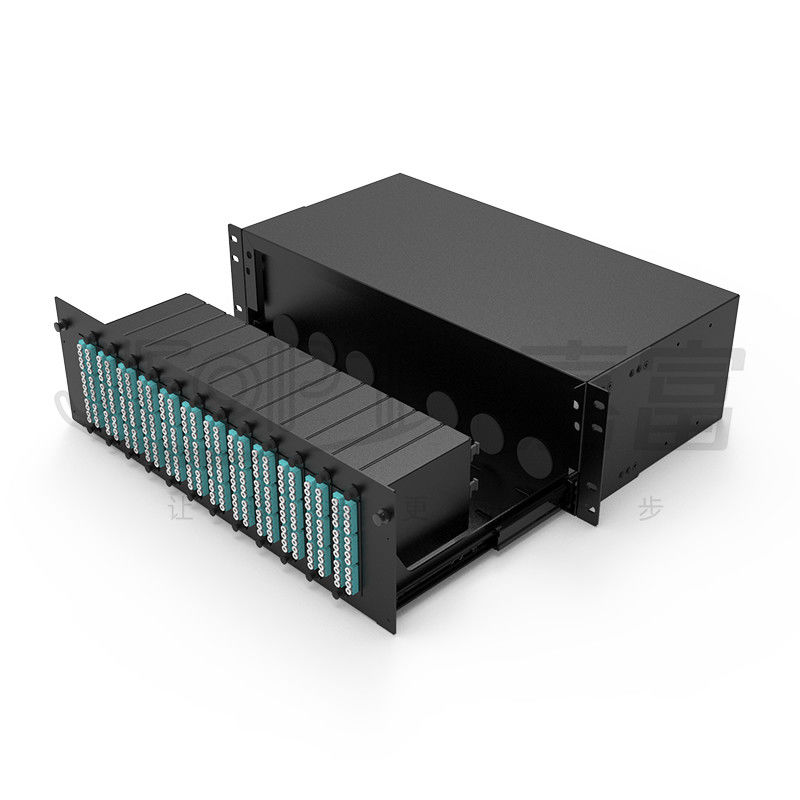 40/100G 3U 19-Inch 288-Core MPO Pull-Out Patch Panel MPO/PC-LC/UPC MM OM3/OM4 24-Core Module Box
