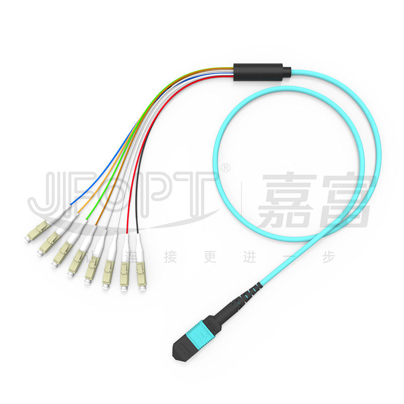 MPO-LC 8-Core OM3 / OM4 Fiber Optic Module Patch Cord 10 Gigabit