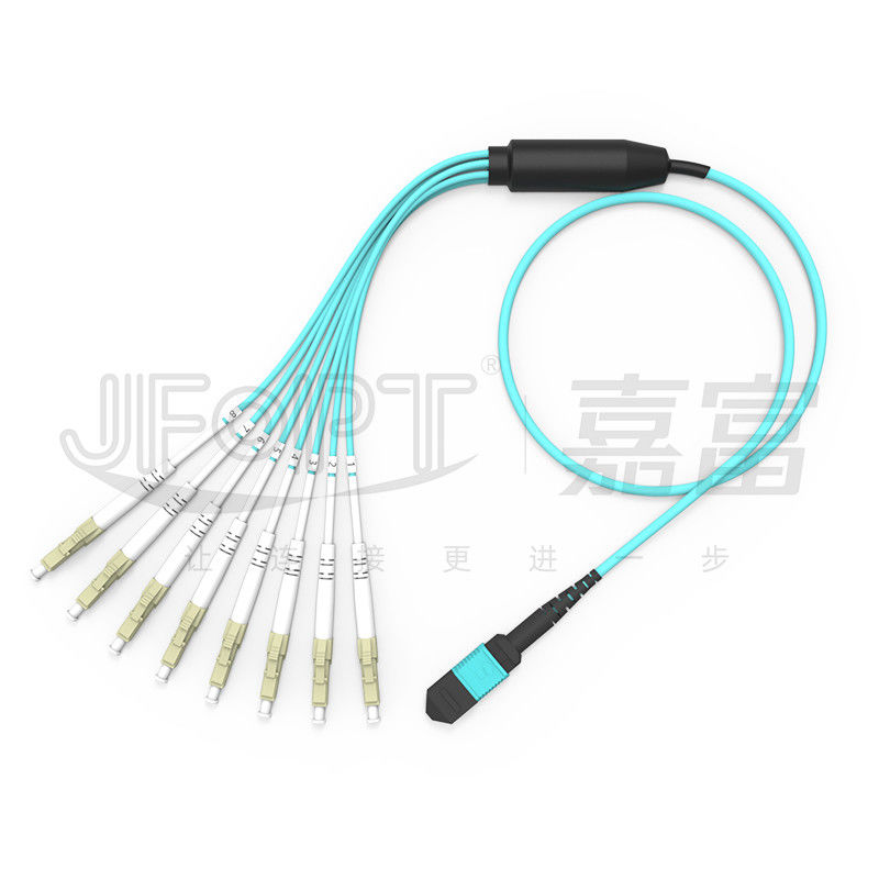 MPO-LC 8-Core OM3 / OM4 Fiber Optic Module Patch Cord 10 Gigabit