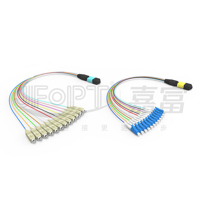 MPO-SC/LC/FC/ST 8/12/24-Core Single / Multi Mode Low Loss Patch Cord Telecom Grade