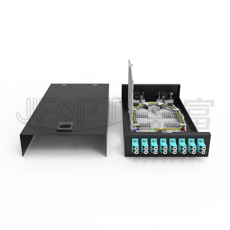 Latch-Type Fiber Optic Termination Box Desktop/Wall-Mounted SC/LC/FC/ST 8-12 Ports Black