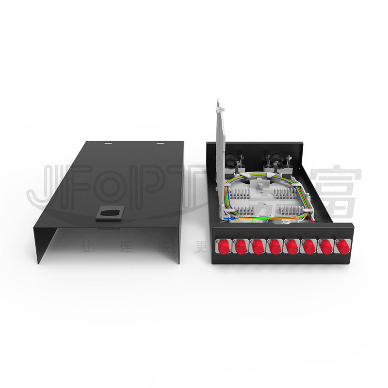 Latch-Type Fiber Optic Termination Box Desktop/Wall-Mounted SC/LC/FC/ST 8-12 Ports Black