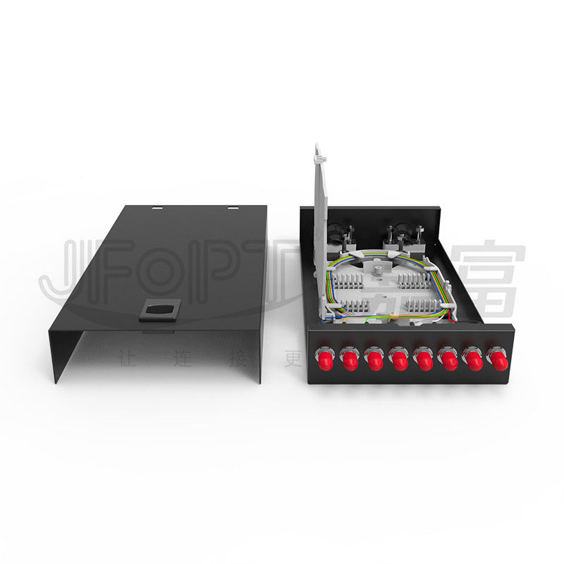 Latch-Type Fiber Optic Termination Box Desktop/Wall-Mounted SC/LC/FC/ST 8-12 Ports Black