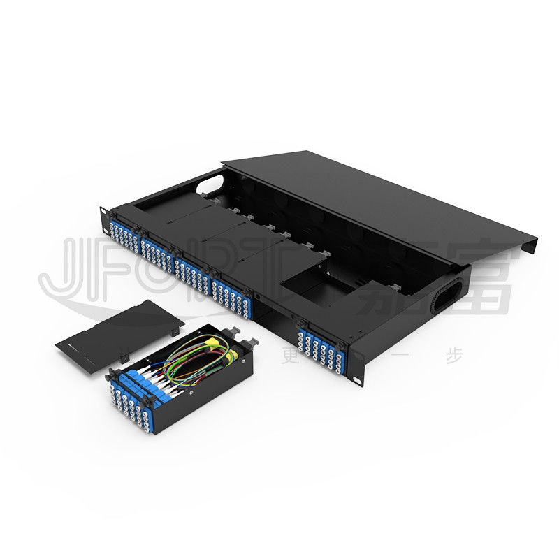 1U MPO-LC G657A1 144 Cores Density High Density Junction Box With LC Adapter Cold Rolled Steel Chassis