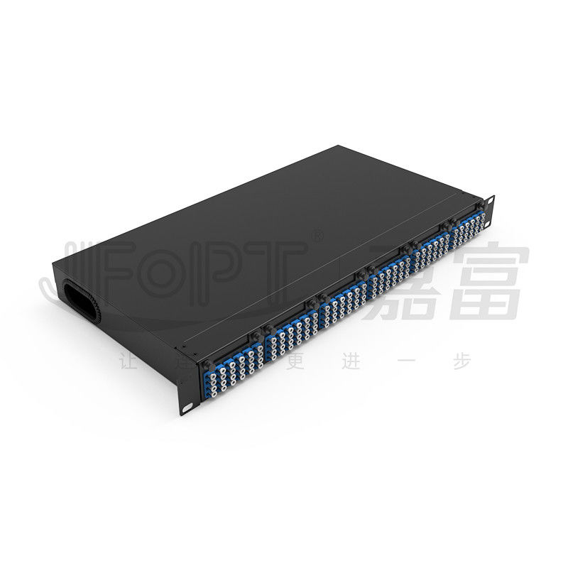 1U MPO-LC G657A1 144 Cores Density High Density Junction Box With LC Adapter Cold Rolled Steel Chassis