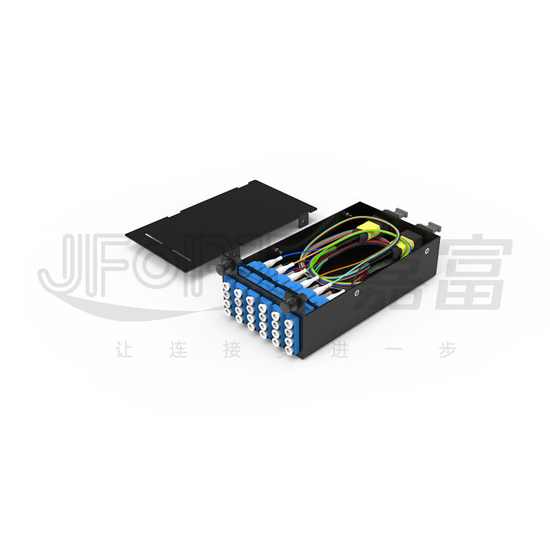 1U MPO-LC G657A1 144 Cores Density High Density Junction Box With LC Adapter Cold Rolled Steel Chassis