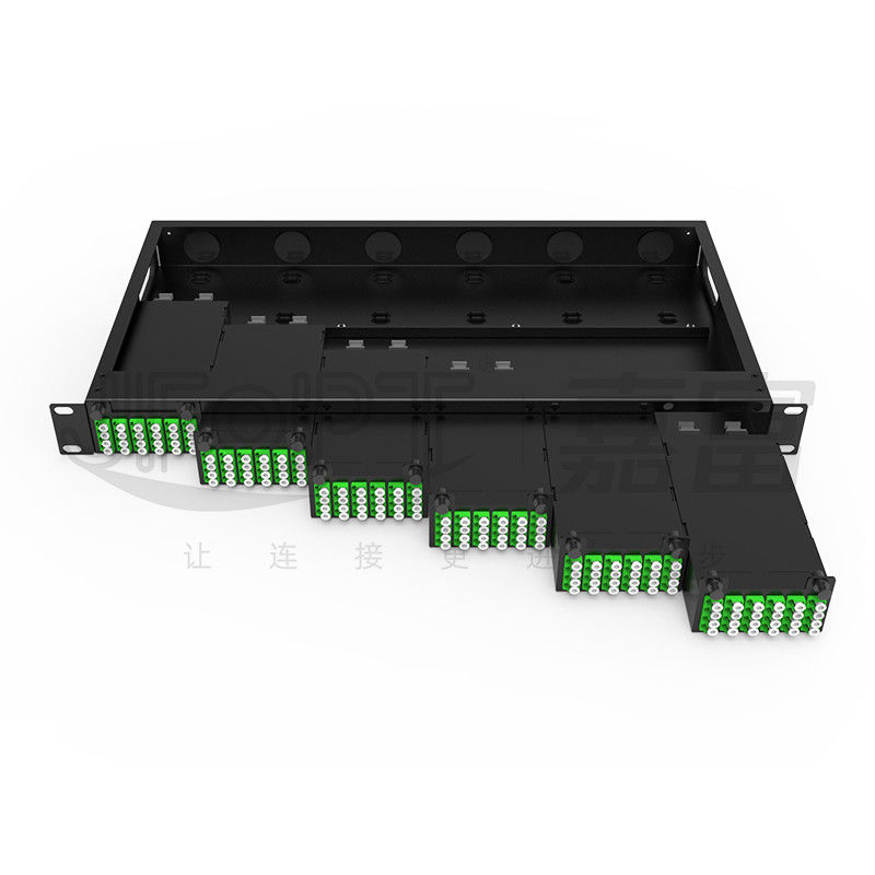 High-density Modular Chassis For LC Quadruple Adapter MPO SM SL 144-core MPO-LC Patch Panel Fusion-free Module Box