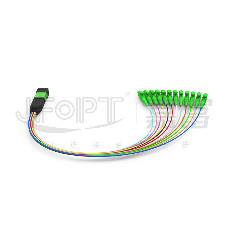MPO-LC 0.9mm 12Cores Breakout Cable Customized Length SM G657a1 Fiber Multi fiber Module box adapter Patch Cord