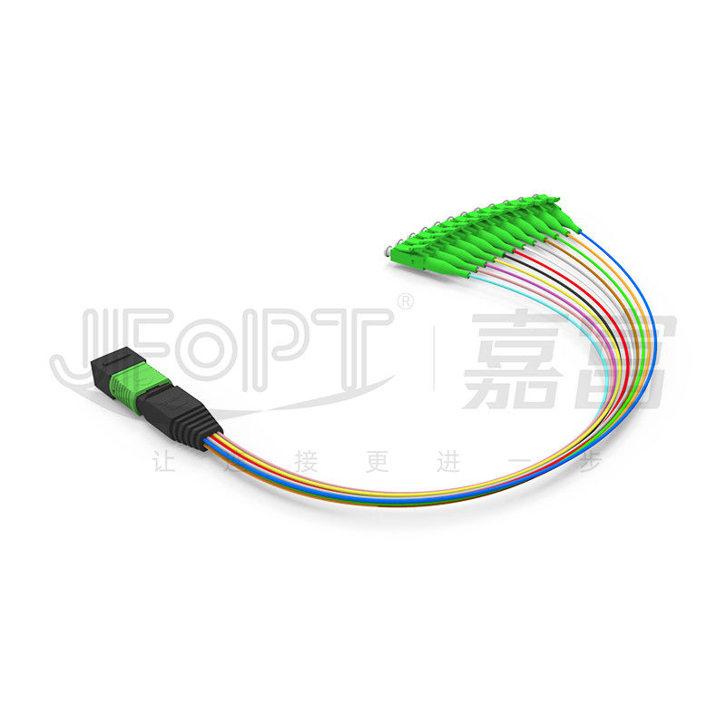 MPO-LC 0.9mm 12Cores Breakout Cable Customized Length SM G657a1 Fiber Multi fiber Module box adapter Patch Cord