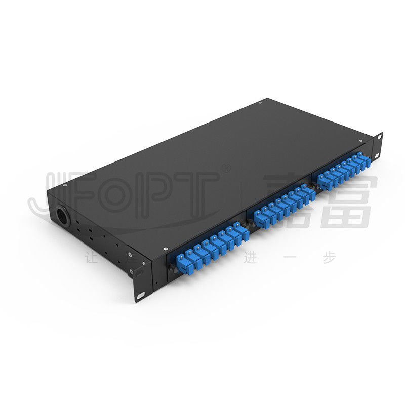 Cold Rolled Steel Fiber Patch Panel 24 Fibers Capacity 19-Inch Rack Mount with 12/24 Slots Tray SC/LC/FC/ST Fixed ODF